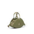 Side angle shot of NOIRANCA handbag Alice Mini in Olive Green