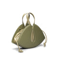Side angle shot of NOIRANCA handbag Alice in Olive Green